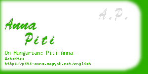 anna piti business card